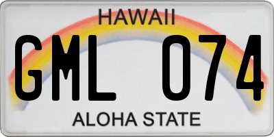 HI license plate GML074