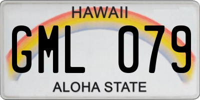 HI license plate GML079