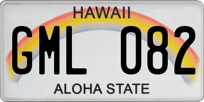 HI license plate GML082
