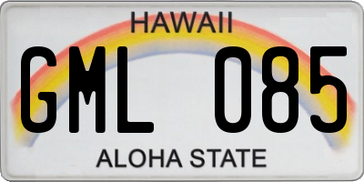 HI license plate GML085