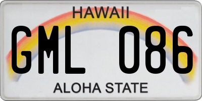 HI license plate GML086