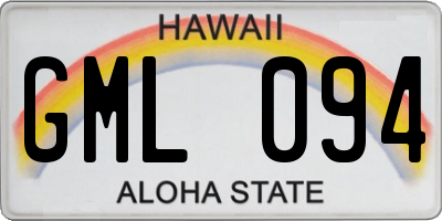 HI license plate GML094