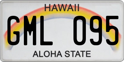 HI license plate GML095