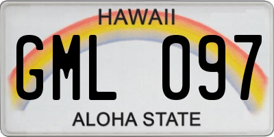 HI license plate GML097