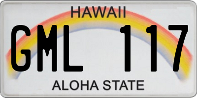 HI license plate GML117