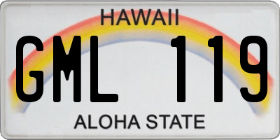HI license plate GML119