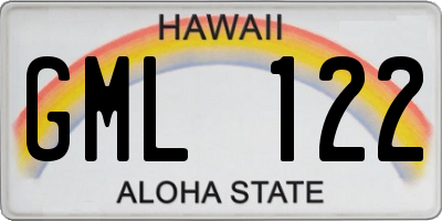 HI license plate GML122