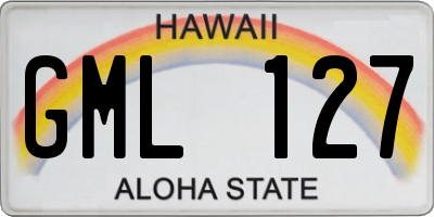 HI license plate GML127