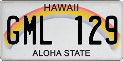 HI license plate GML129