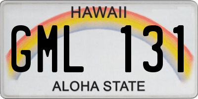 HI license plate GML131