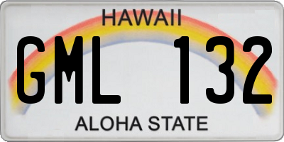 HI license plate GML132