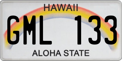 HI license plate GML133