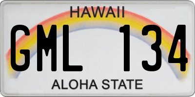 HI license plate GML134