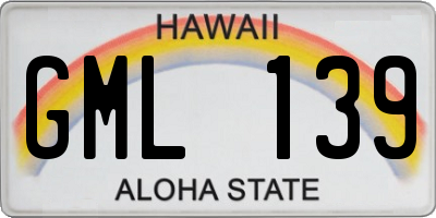 HI license plate GML139