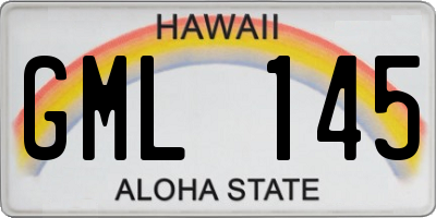 HI license plate GML145