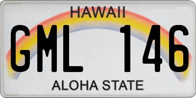 HI license plate GML146