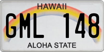 HI license plate GML148