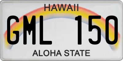 HI license plate GML150