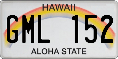 HI license plate GML152