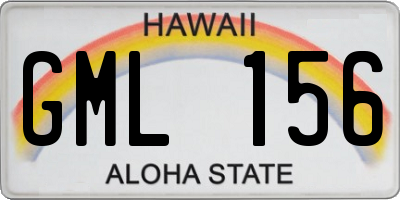 HI license plate GML156