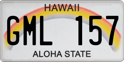 HI license plate GML157
