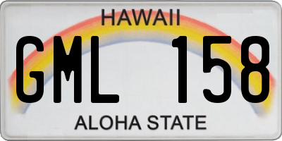 HI license plate GML158