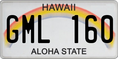 HI license plate GML160