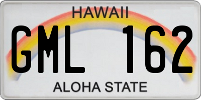 HI license plate GML162