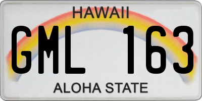 HI license plate GML163