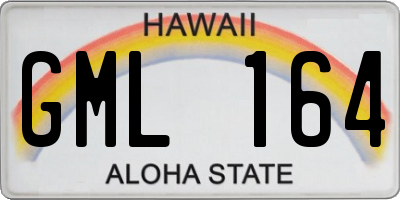 HI license plate GML164