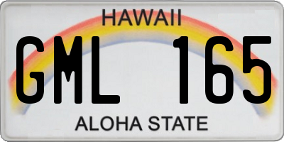 HI license plate GML165