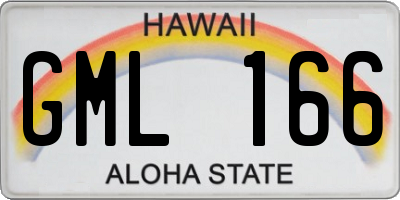 HI license plate GML166