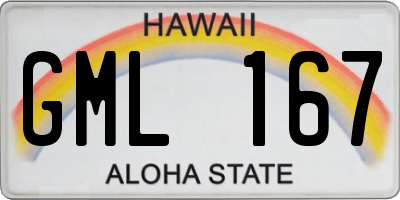 HI license plate GML167