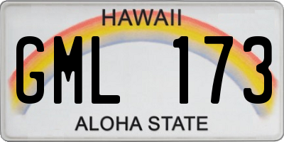 HI license plate GML173