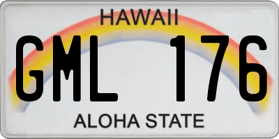 HI license plate GML176