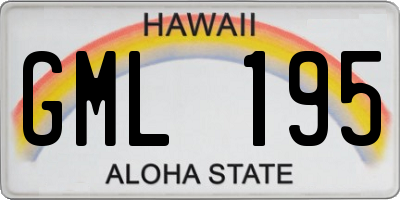 HI license plate GML195