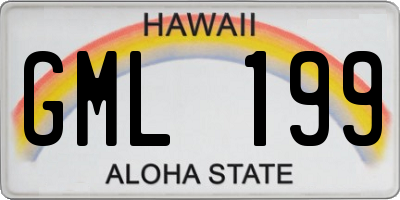 HI license plate GML199