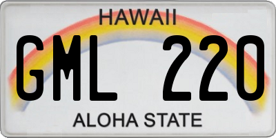 HI license plate GML220