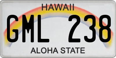 HI license plate GML238