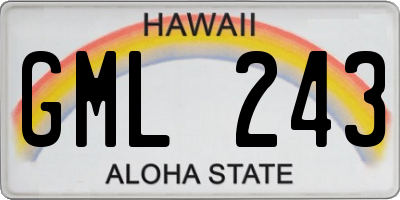 HI license plate GML243