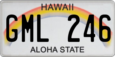 HI license plate GML246