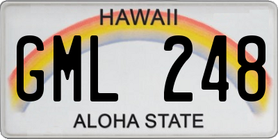 HI license plate GML248