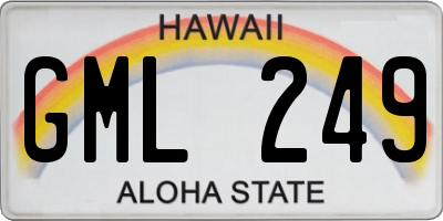 HI license plate GML249