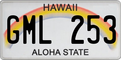 HI license plate GML253