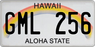 HI license plate GML256
