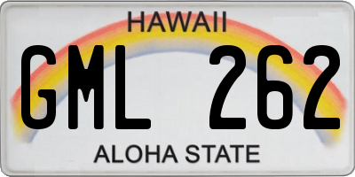 HI license plate GML262