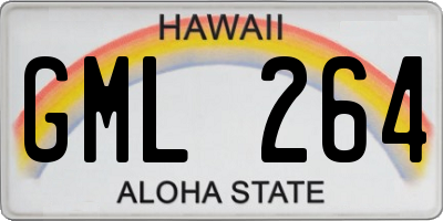 HI license plate GML264