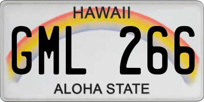 HI license plate GML266