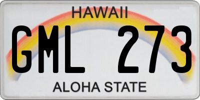 HI license plate GML273