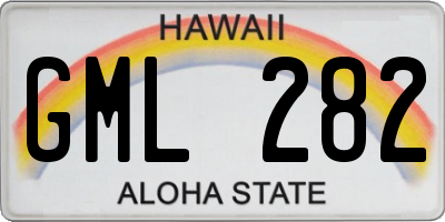 HI license plate GML282